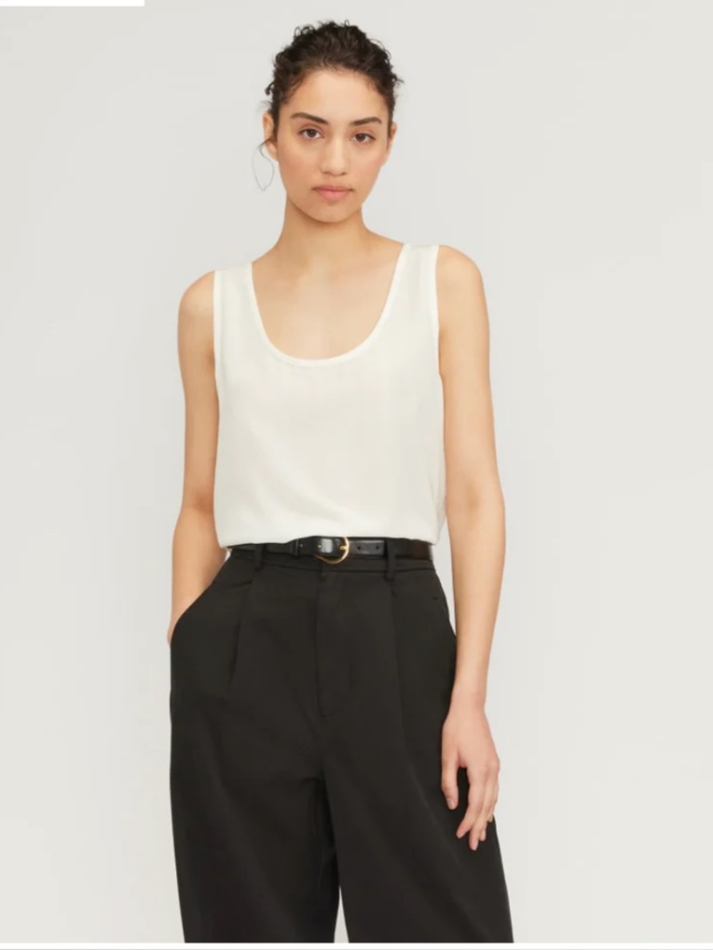 Everlane Black Washable Silk Tank Top